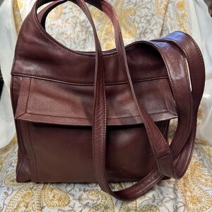 Vintage Fossil Elegant chocolate Brown Leather Women's Bag/purse